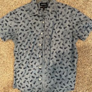 Bonobos Mens Slim Short Sleeve Button Down - Slim Fit Medium - Navy